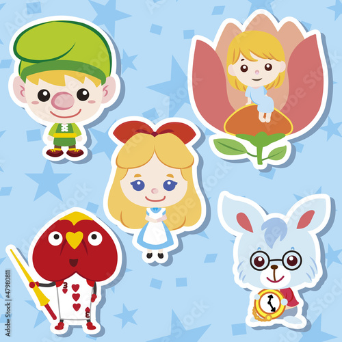 Cartoon story people icons