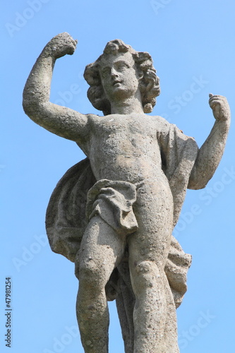 powerful angel statue of Borromeo Palace, Italy