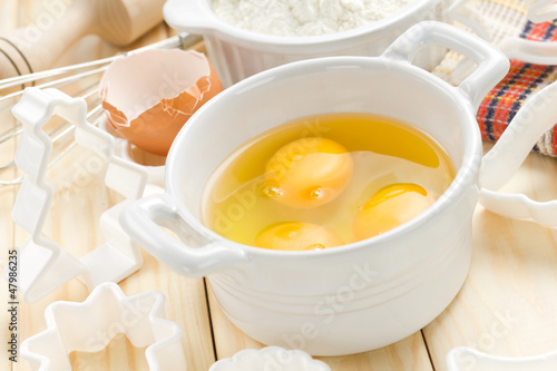 Eggs and flour