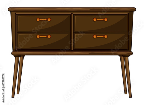 A table with drawers