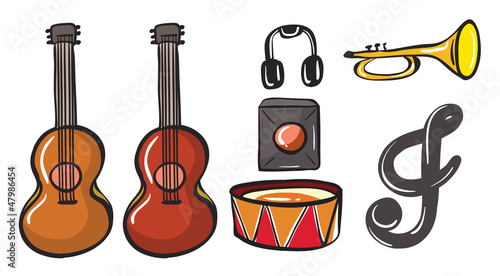 Various musical instruments