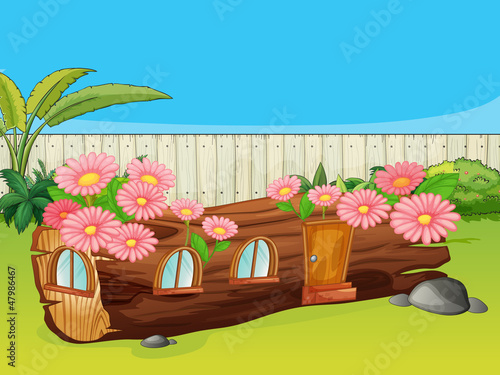 A wood house
