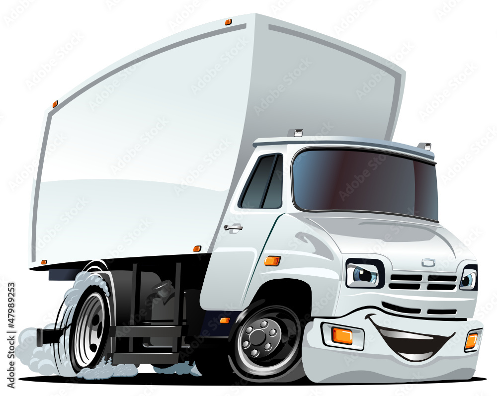 Vector Cartoon Cargo Truck Vector Cartoon Cargo Truck
