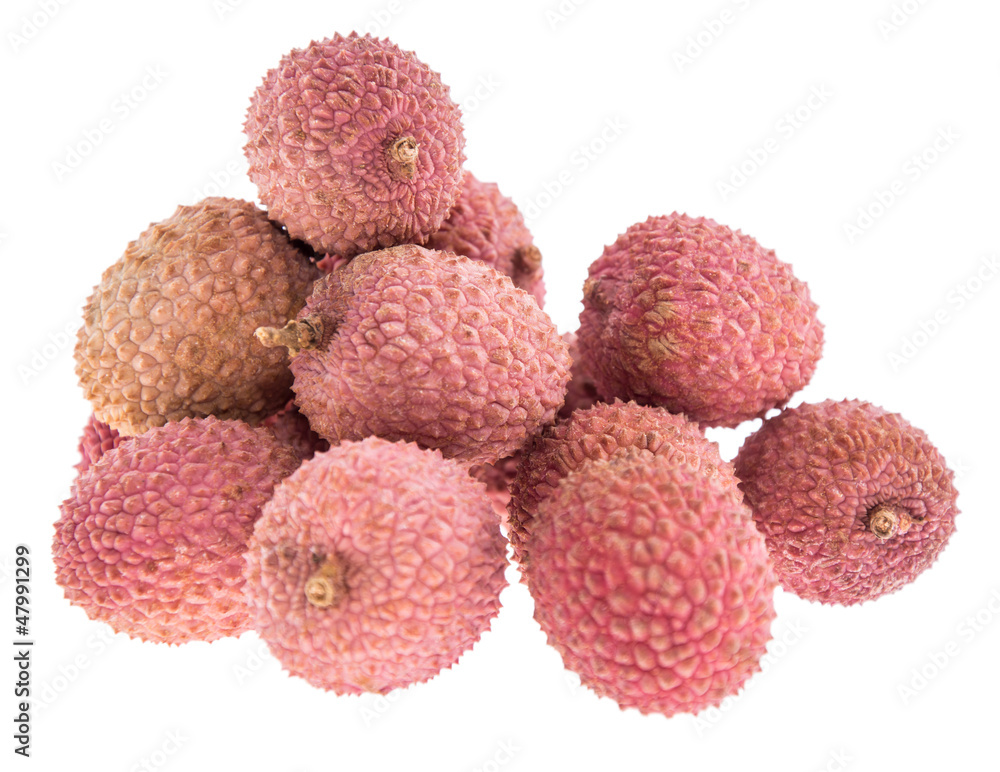 Lychees isolated on white Lychees isolated on white
