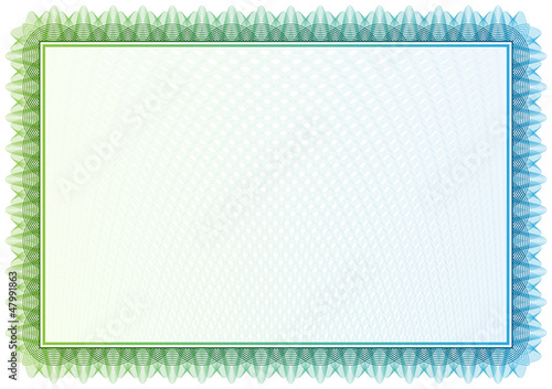 Pattern that is used in currency and diplomas