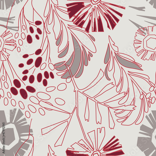retro floral pattern with flowers  seamlessly