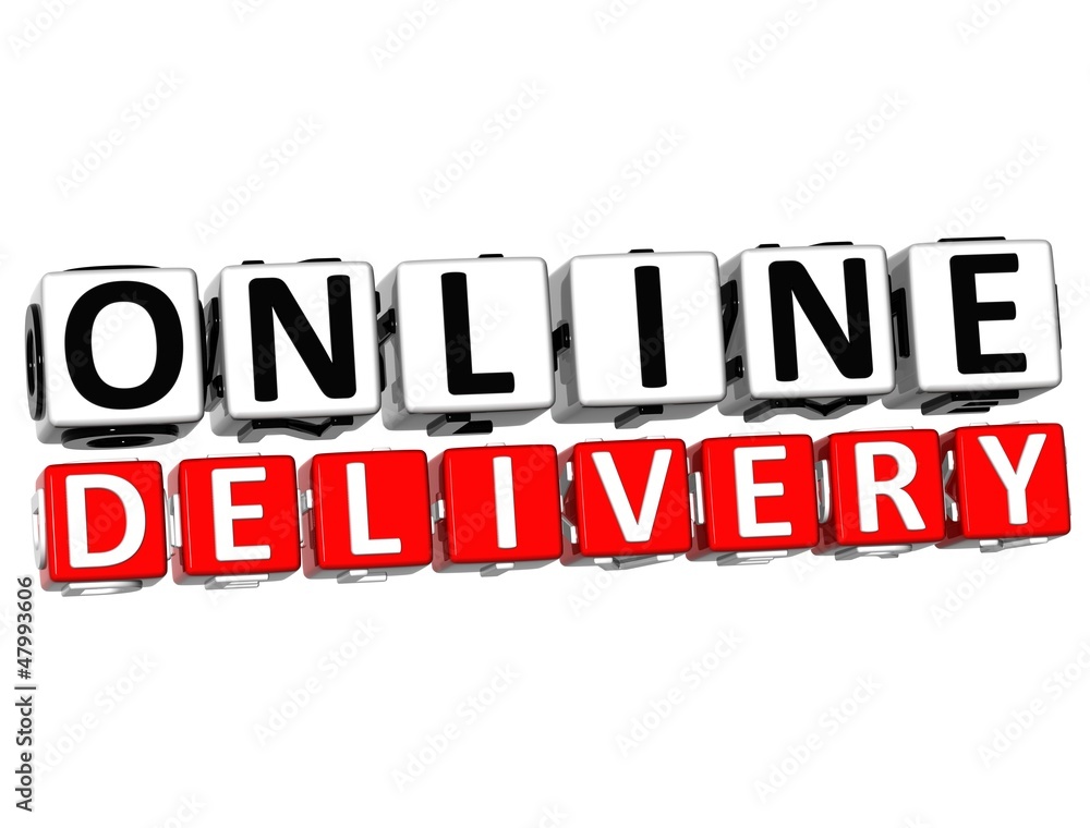 3D Online Delivery Button Click Here Block Text