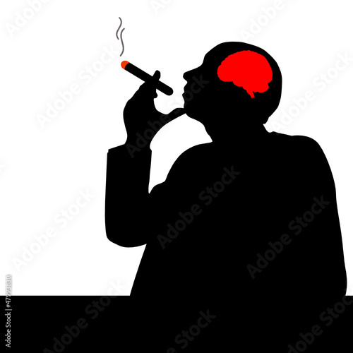 man with cigar vector illustration