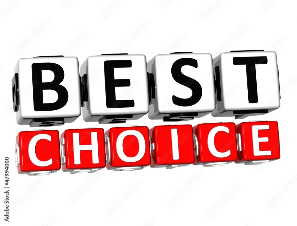 3D Best Choice Button Click Here Block Text 3D Best Choice Button Click Here Block Text