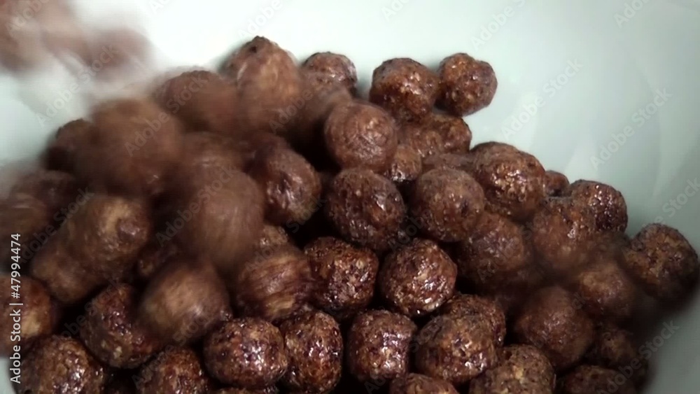 nutritious whole wheat and oats chocolate cereal, breakfast. nutritious whole wheat and oats chocolate cereal, breakfast.