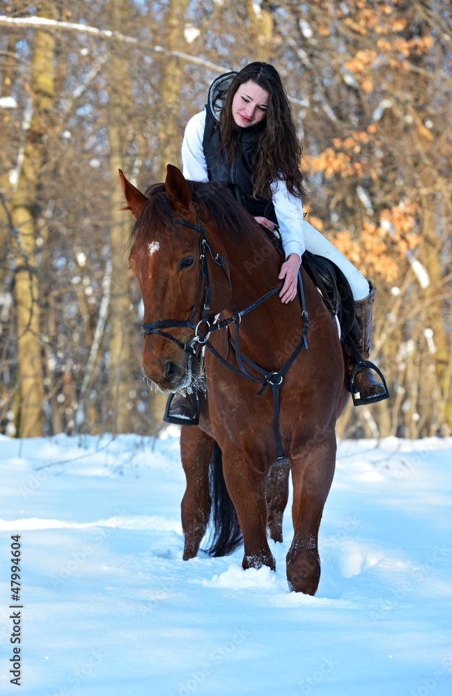 Obraz premium Girl with a horse