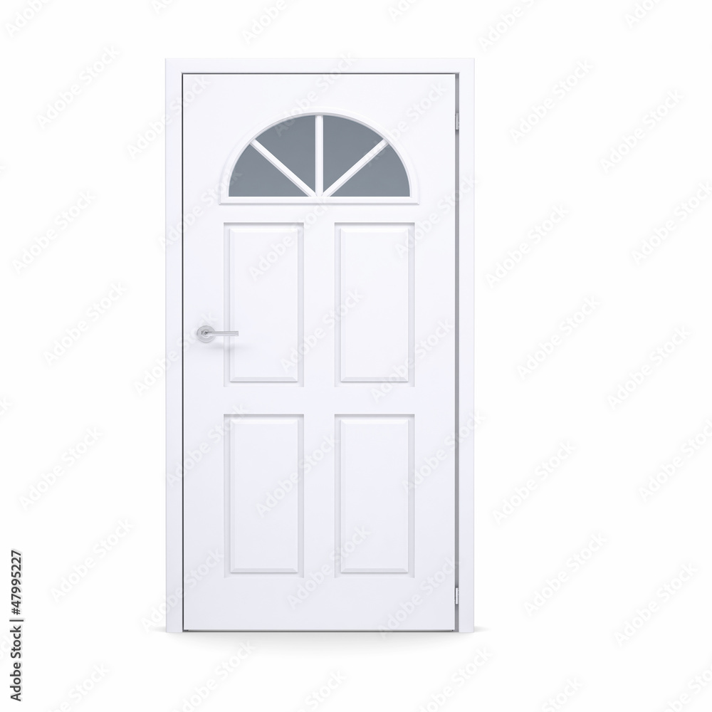 Obraz premium Closed white door