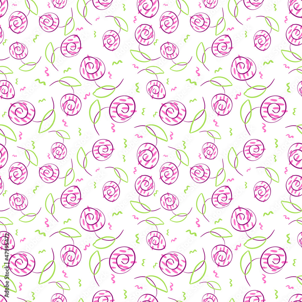 Seamless pattern with elegance stylize roses