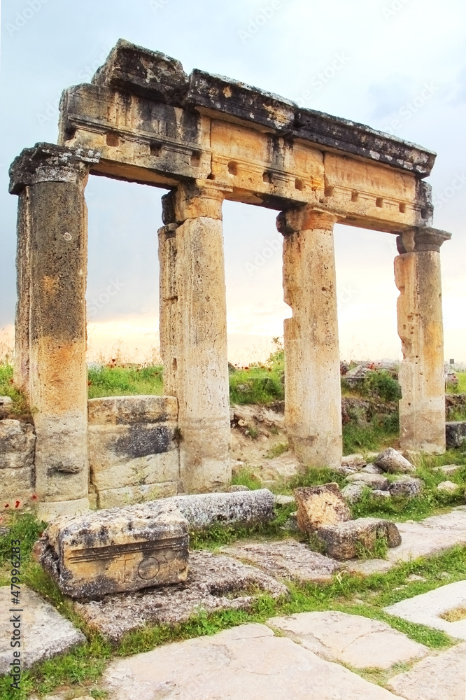 Ancient Greek and Roman city of Hierapolis, Turkey
