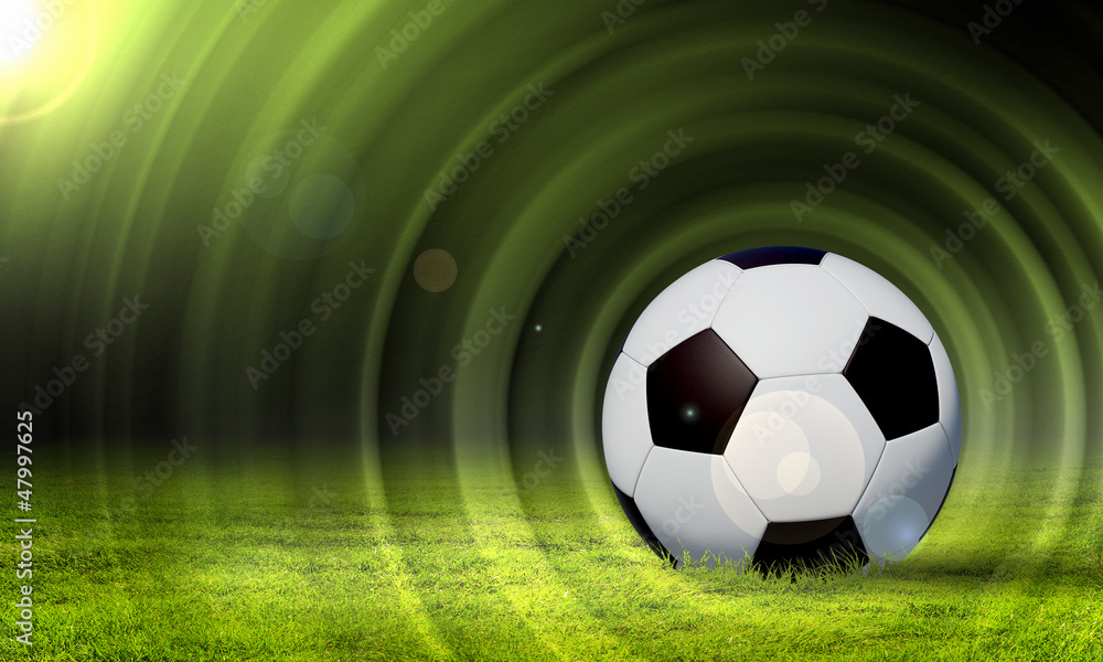 Naklejka premium black and white soccer ball