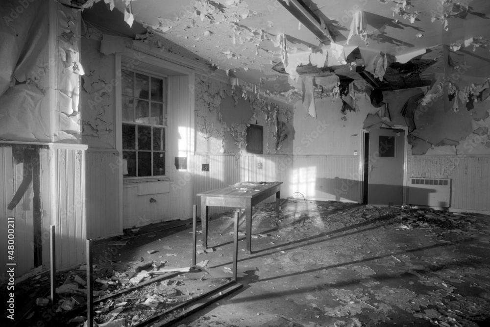 Scary desolate ruins in Bangour Villiage Hospital in Scotland