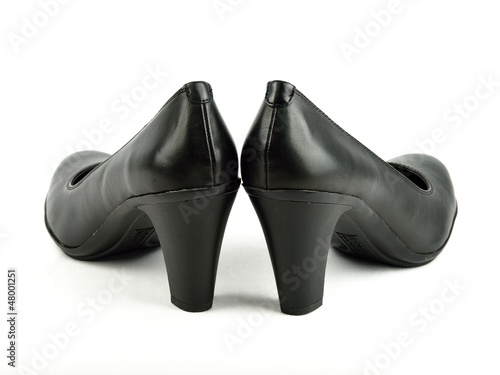 High Heel Black Leather Shoe