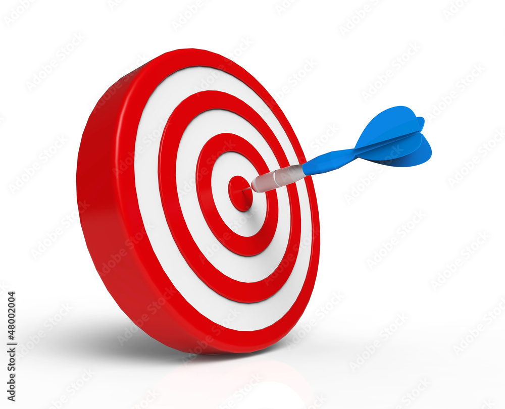 Blue Dart on Red Target Blue Dart on Red Target