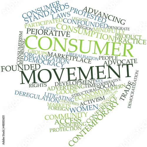 Word cloud for Consumer movement
