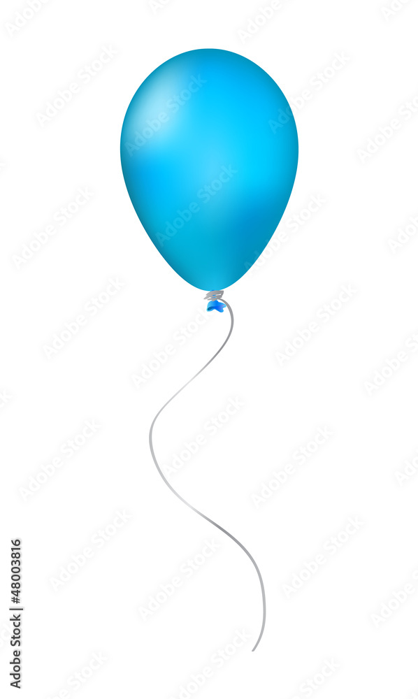 Blue inflatable balloon