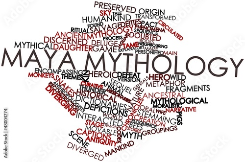 Word cloud for Maya mythology photo