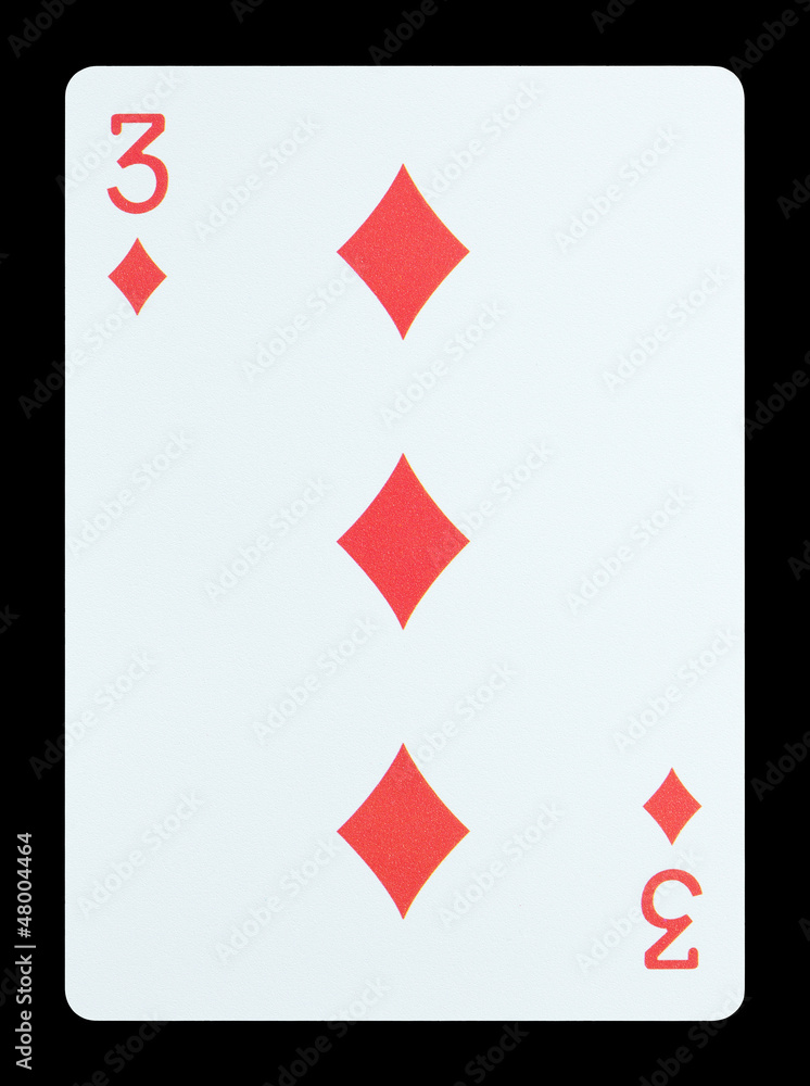 Playing cards - Three of diamonds