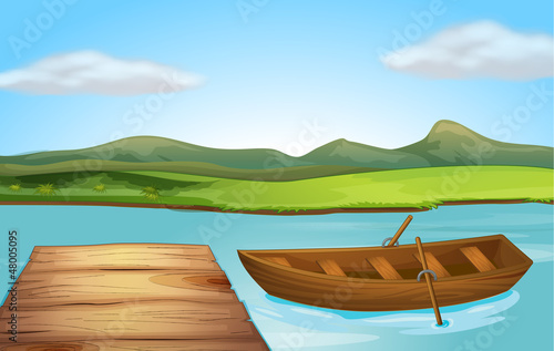 A boat and a landing stage