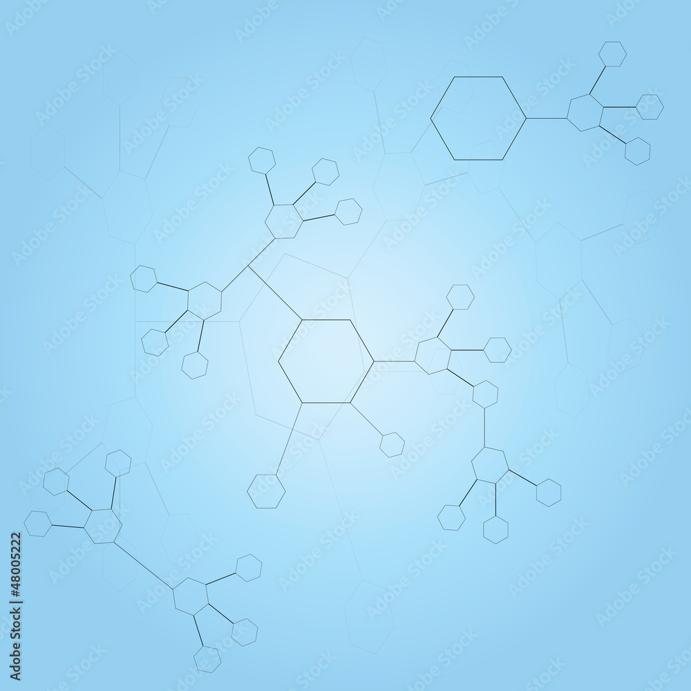 Fototapeta premium Abstract images of molecular structures .