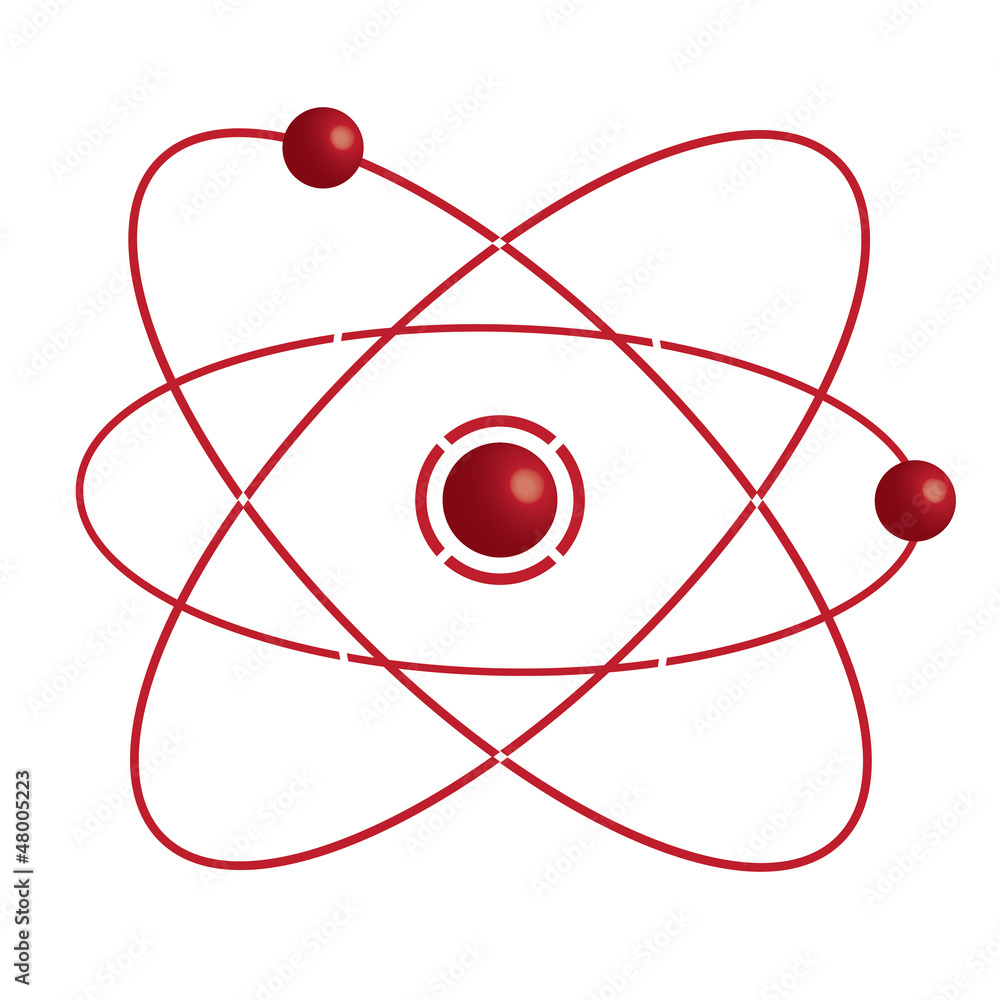 Atom part on white bakground. Atom part on white bakground.