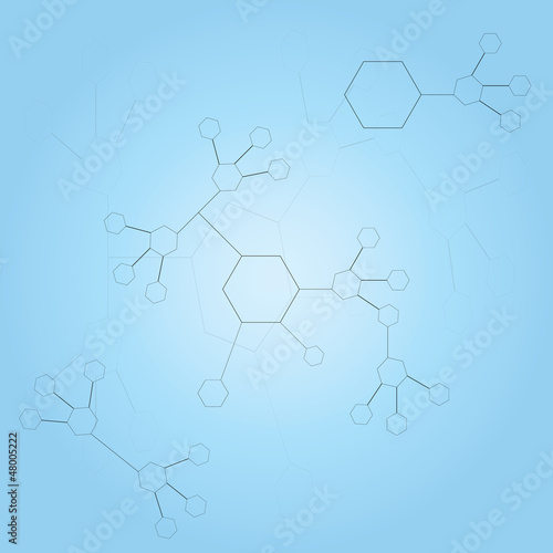 Abstract images of molecular structures .