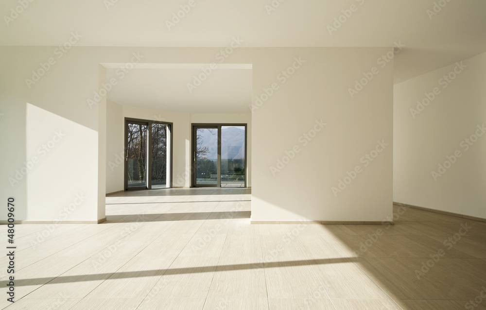 Fototapeta premium modern architecture, new empty apartment