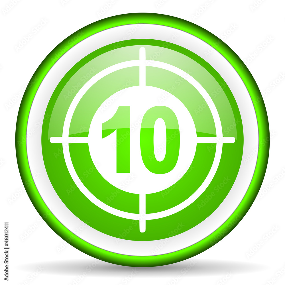 target green glossy icon on white background target green glossy icon on white background
