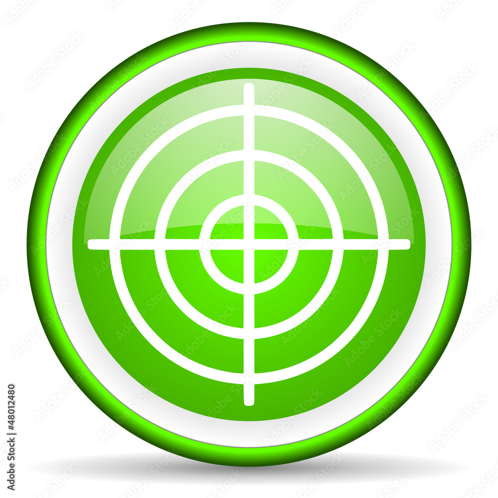 target green glossy icon on white background target green glossy icon on white background