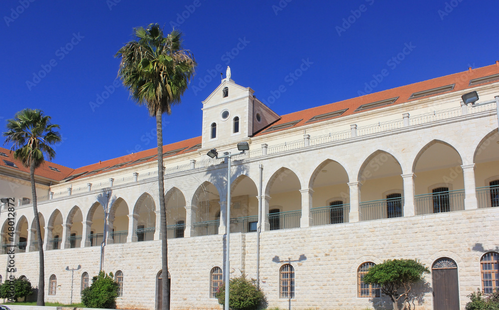 Christian school and Salesian church in Nazareth, Israel
