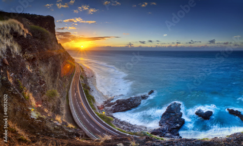 Crépuscule au Cap Champagne - La Réunion photo