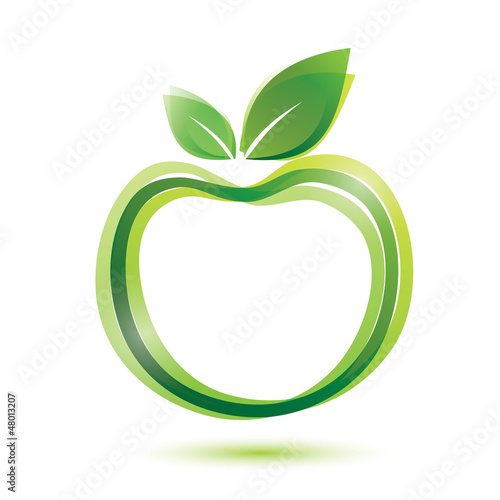 green apple logo-like icon