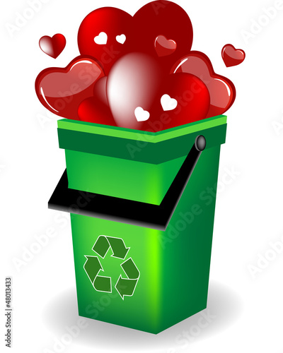 Recycle Heart concept vector