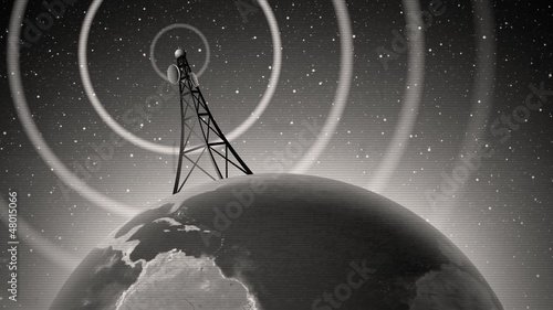 Retro Antenna Broadcasting Signal
