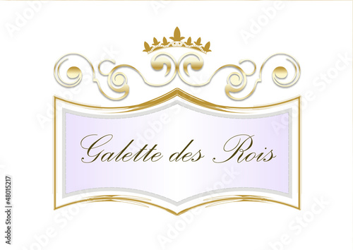 Blason galette des rois or - Epiphanie