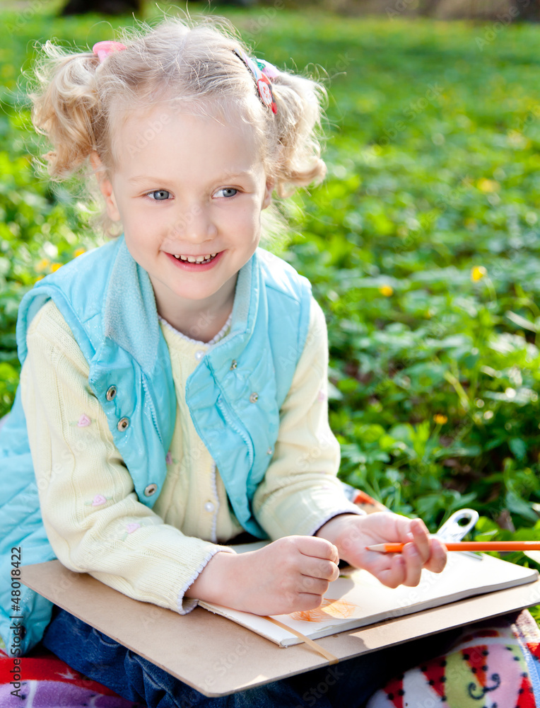 Beautiful girl in the park Beautiful girl in the park