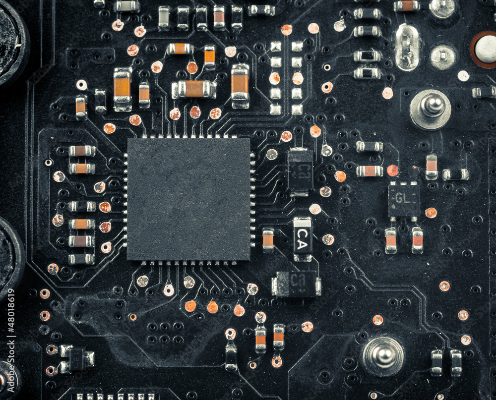 Fototapeta premium Electronic board closeup photo