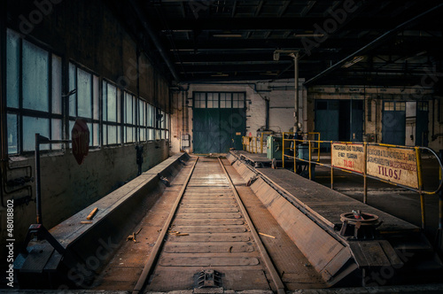 An abandoned industrial interior