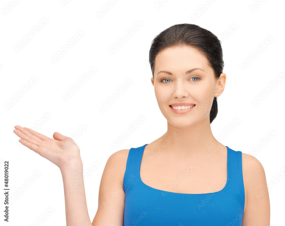 woman holding something on the palm woman holding something on the palm