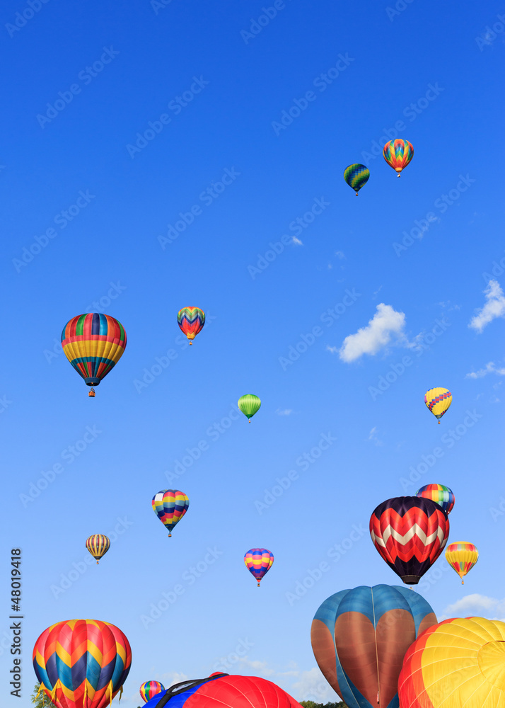 Naklejka premium hot air balloons festival