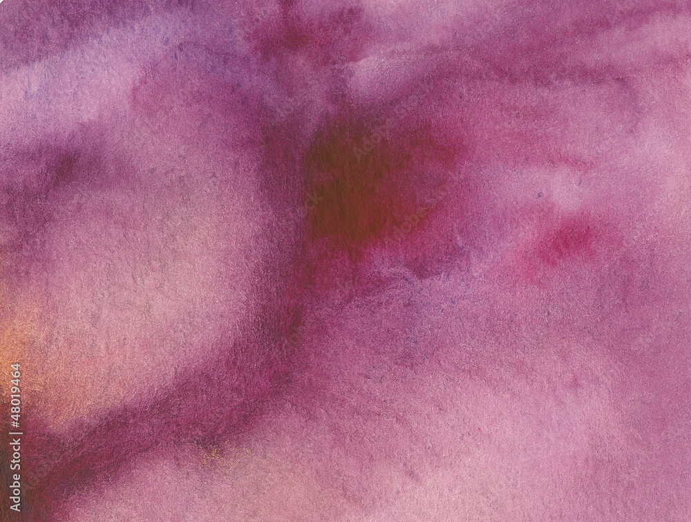 Fototapeta premium Abstract watercolour painting in purple shades