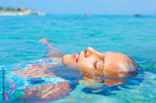 Young girl in the sea
