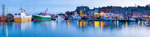 Padstow Harbour at Dusk, Cornwall England UK