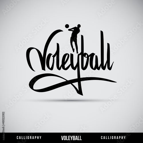 Voleyball hand lettering - handmade calligraphy