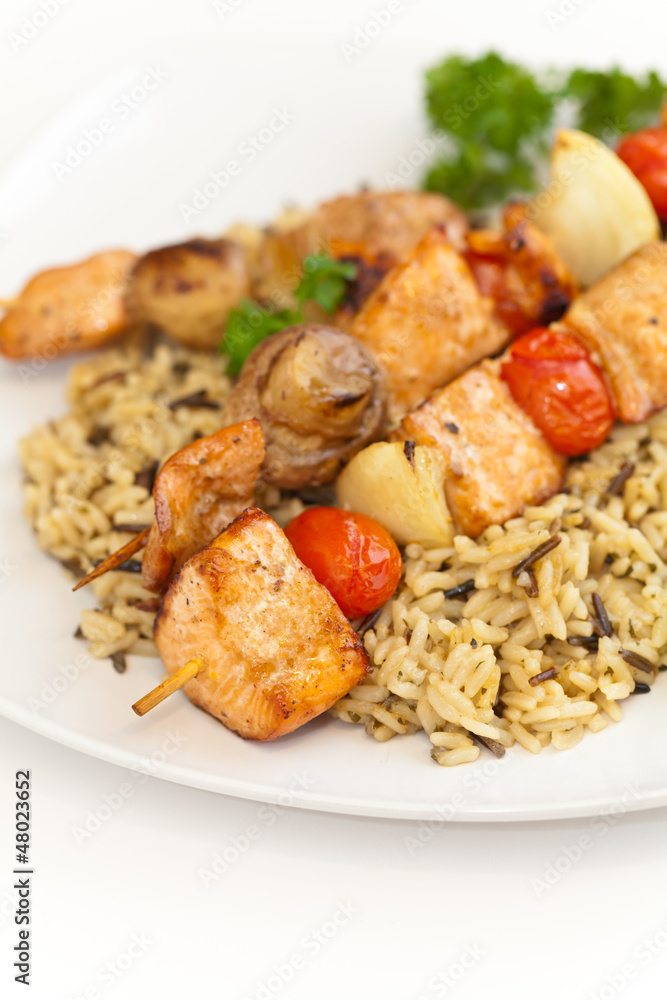 Salmon kebab Salmon kebab