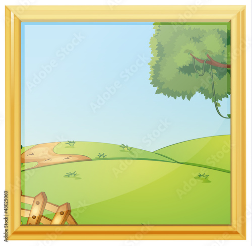 A beautiful landscape photo frame